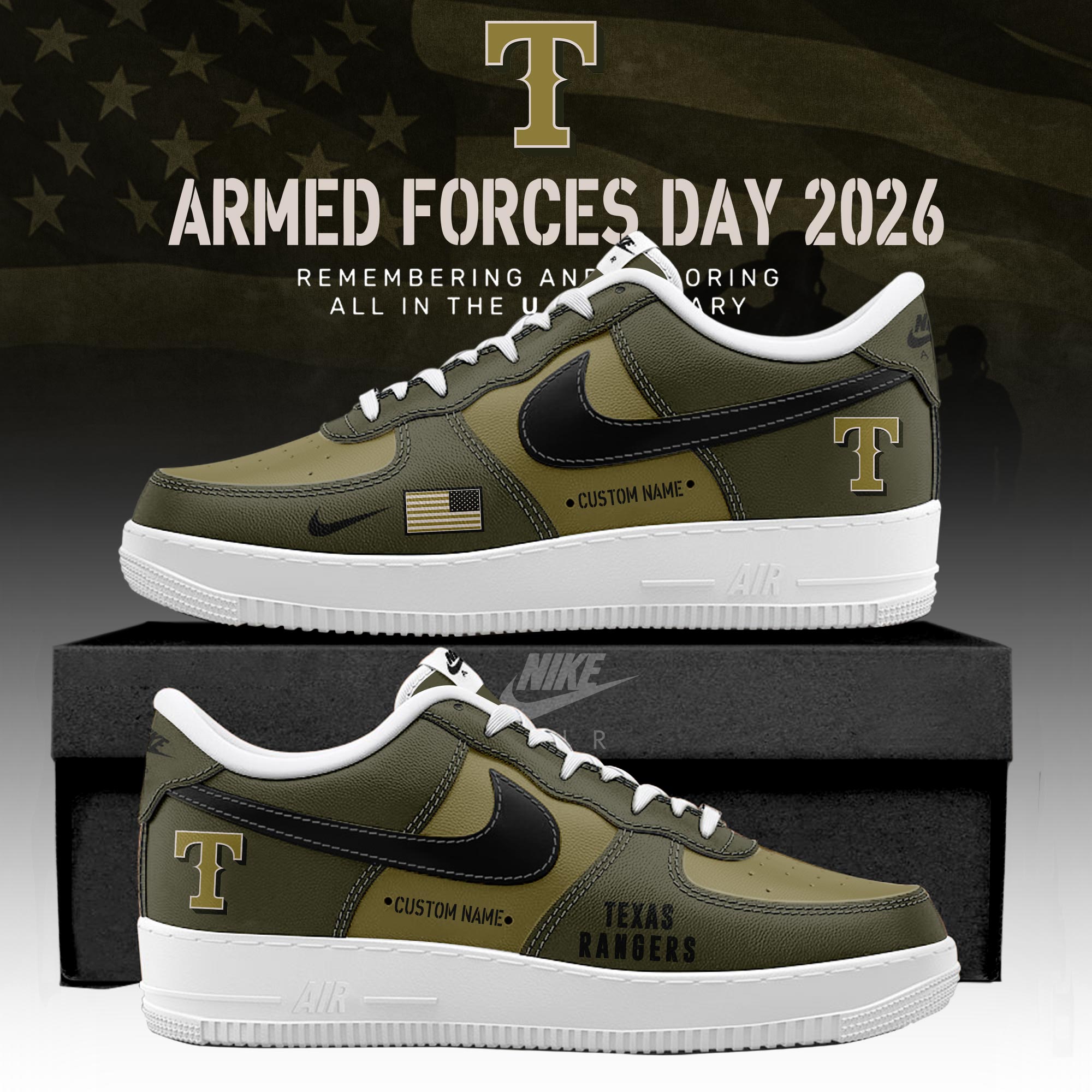 _ TEX 2026 Armed Forces Day Limited Edition AF1 Sneakers