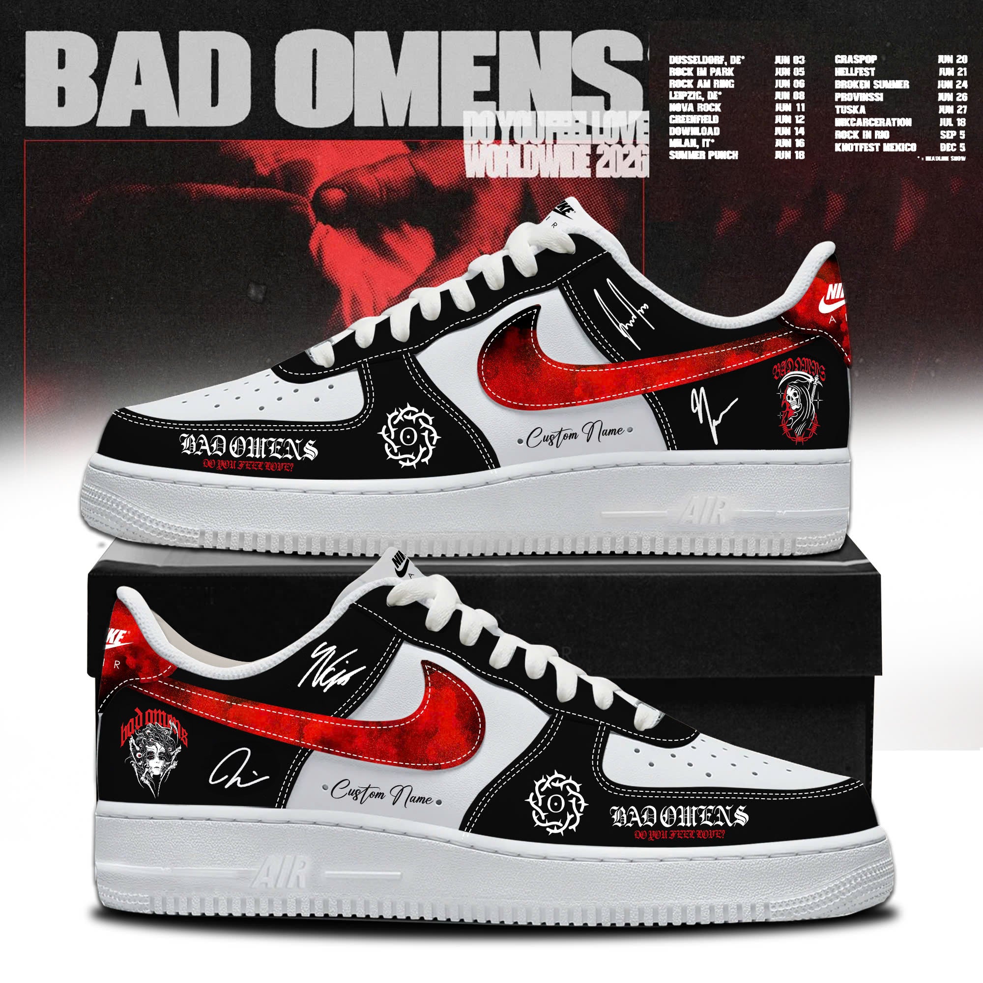 Do You Feel Love Worldwide 2026 Tour Limited Edition AF1 Sneakers