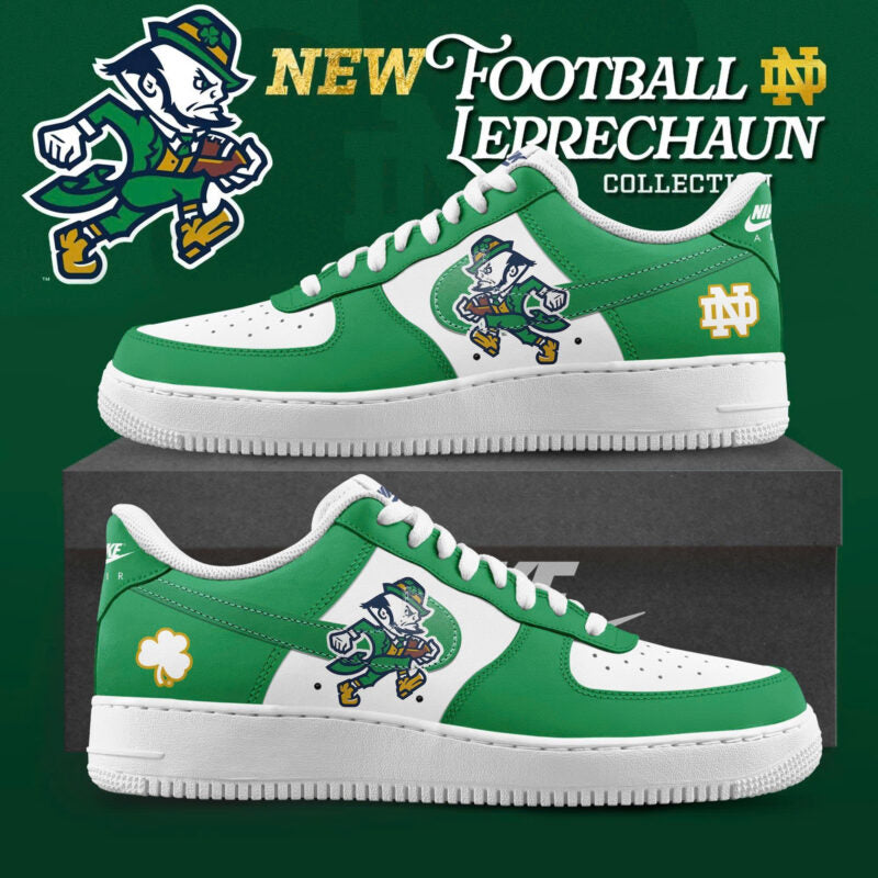 Notre Dame Fighting Irish Football Leprechaun New Sneaker AF1