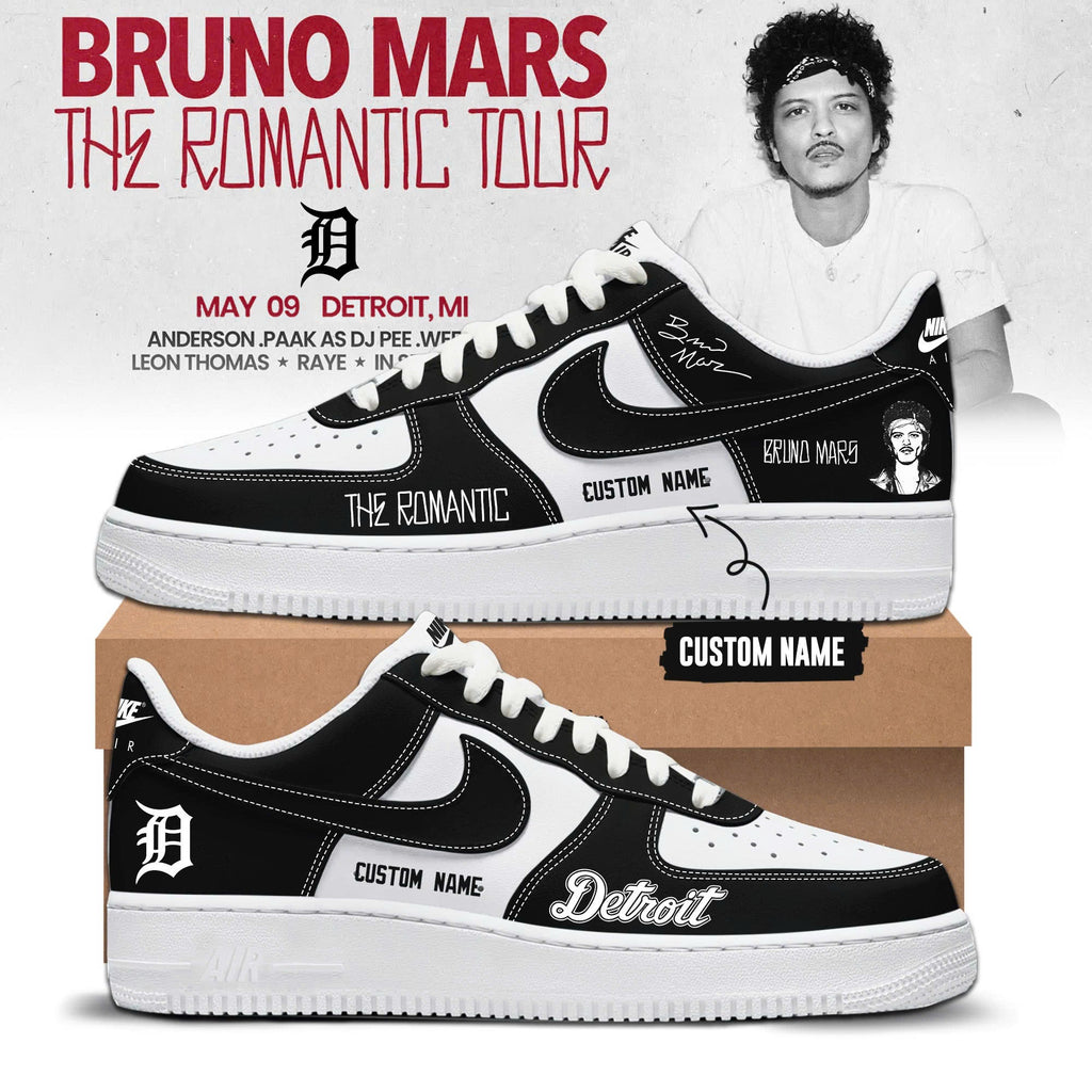 _ Detroit Tigers x Bruno Mars ‘The Romantic Tour 2026’ Edition AF1 Sneakers