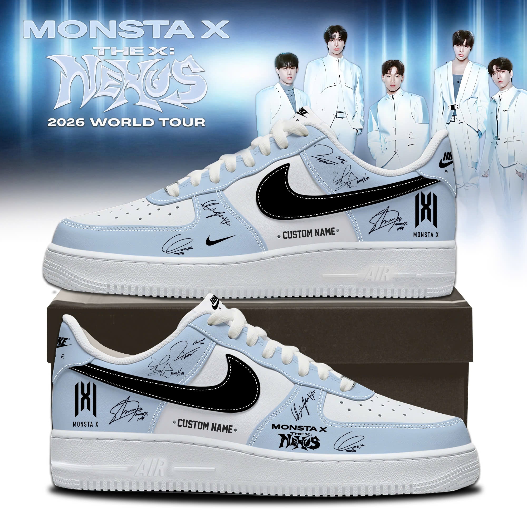 _ MONSTA X 2026 World Tour Limited Edition AF1 Sneakers