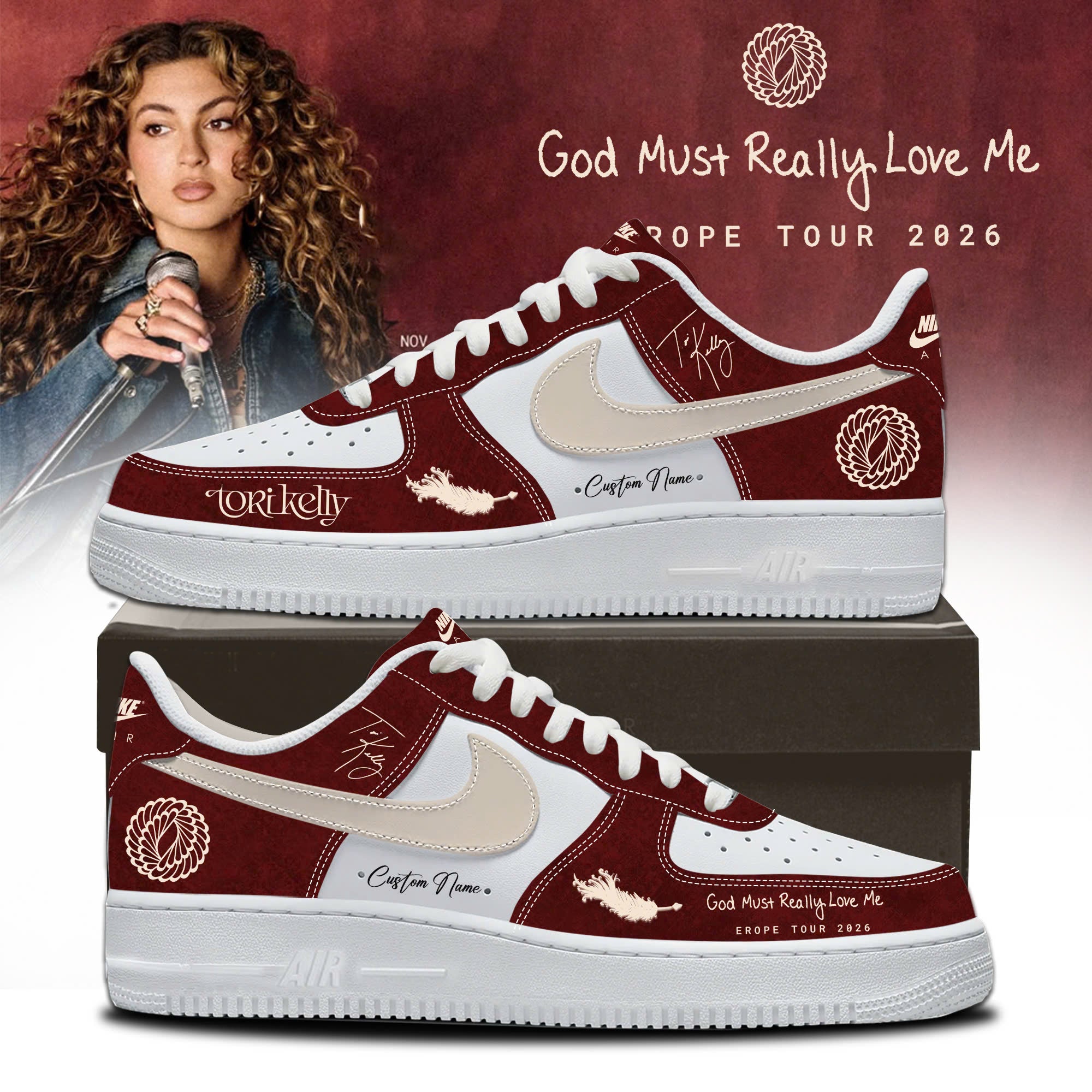 _TK the “God Must Really Love Me” Europe Tour 2026 Limited Edition AF1 Sneakers