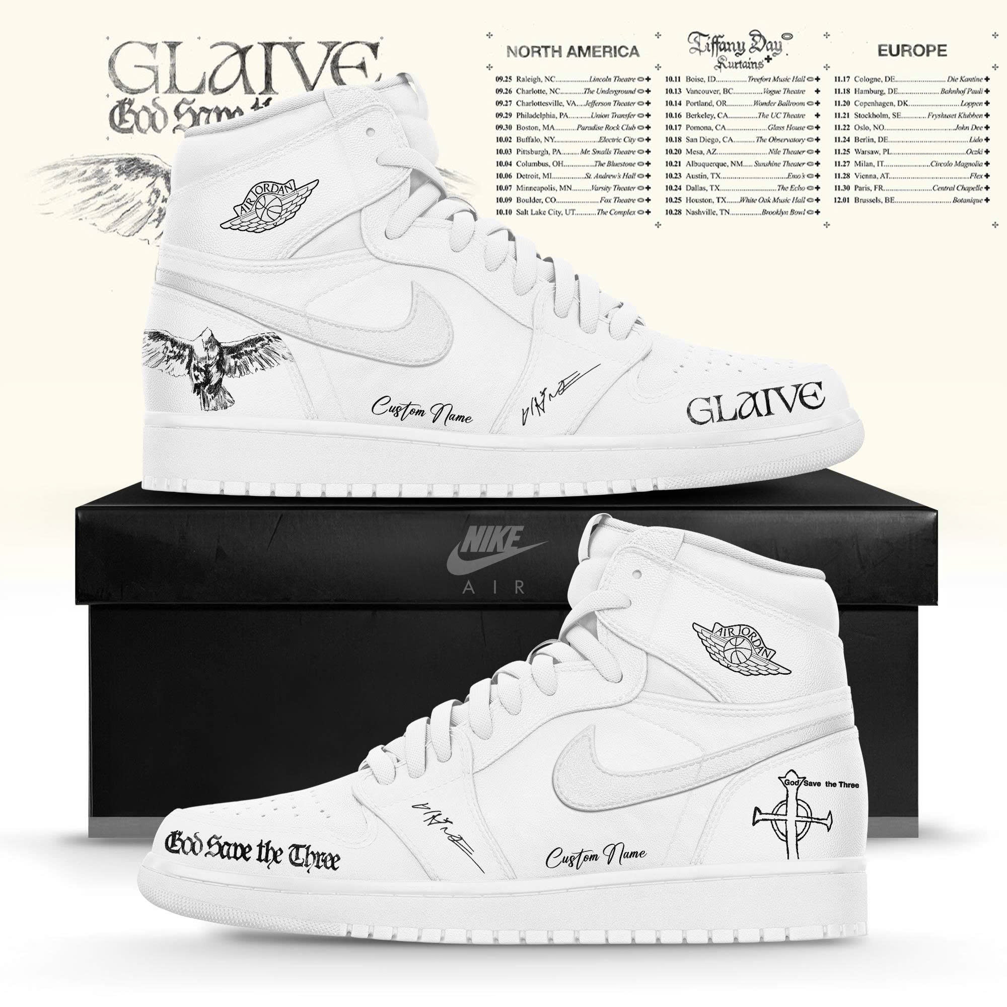 _G “God Save The Three” 2026 Limited Edition AJ1 Sneakers