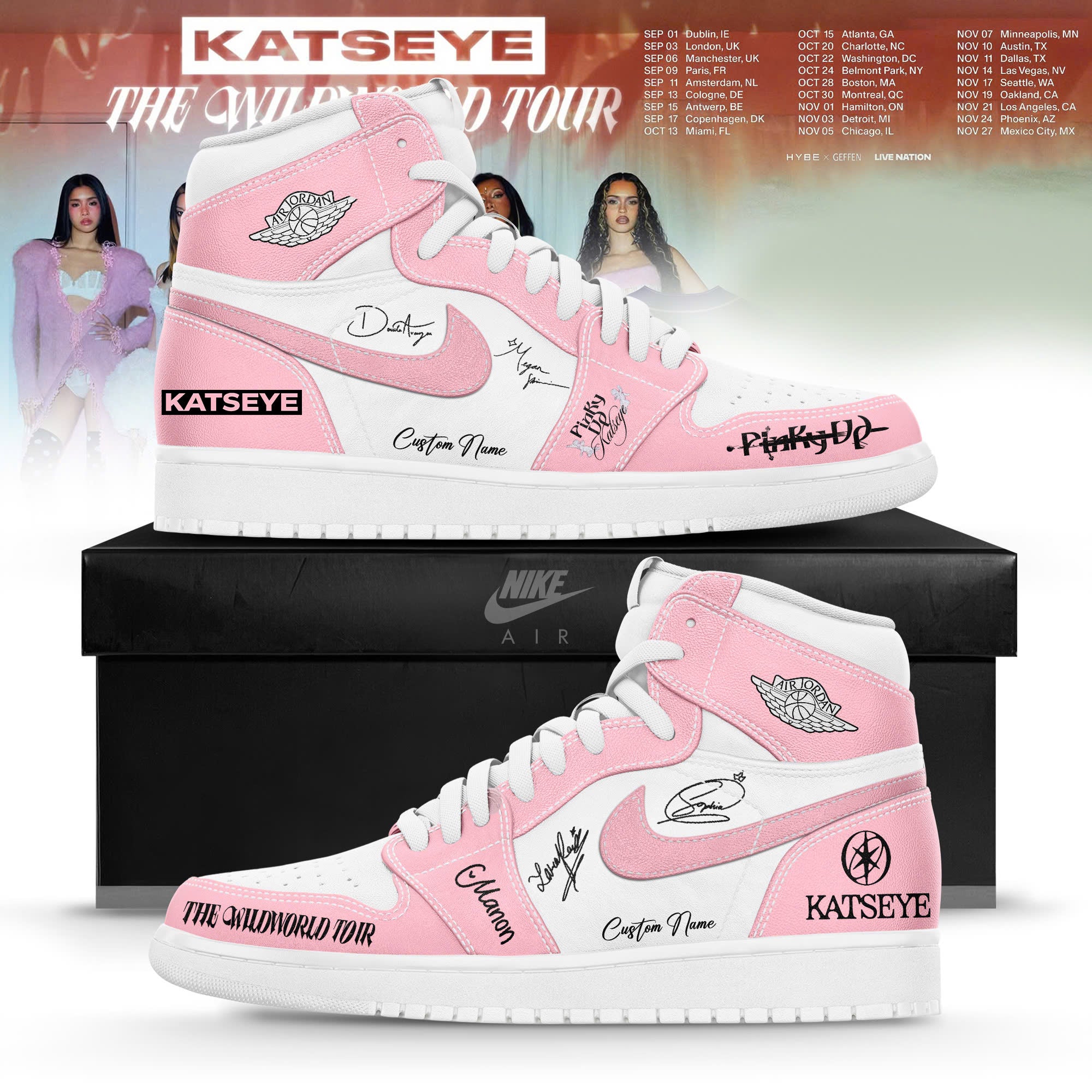 _KE The Wild World 2026 Tour Limited Edition AJ1 Sneakers