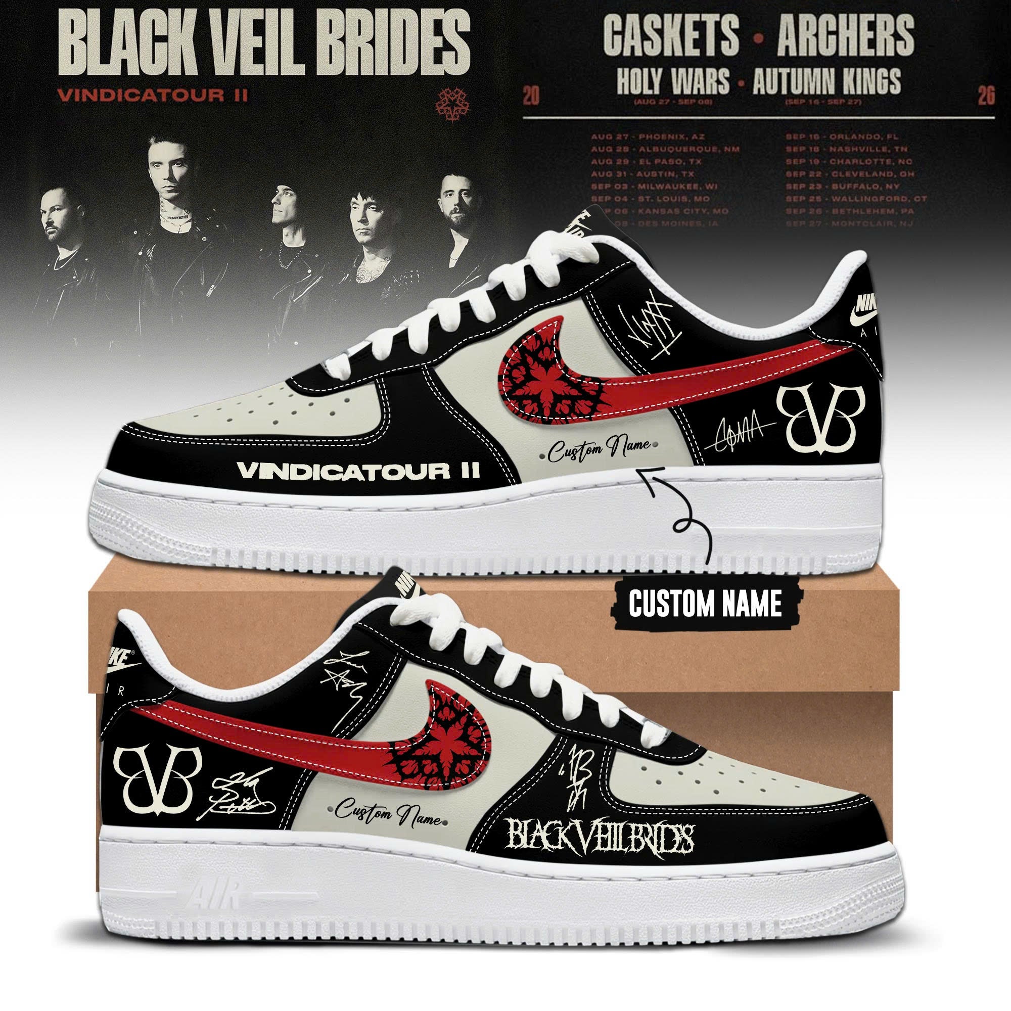 BVB “VINDICATOUR II” Tour 2026 Limited Edition AF1 Sneakers