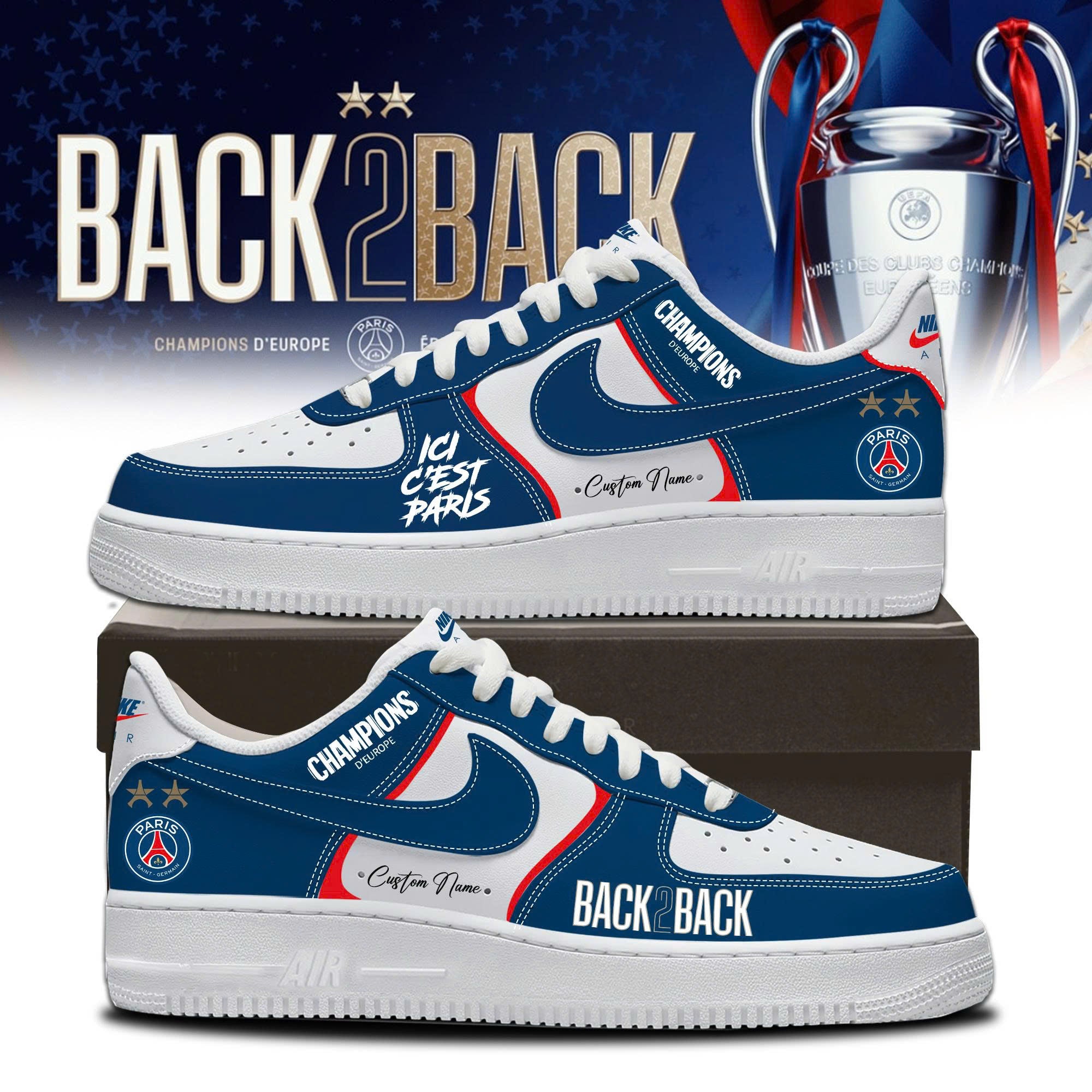_ PSG 2026 UCL Champions d’Europe  AF1 Sneakers