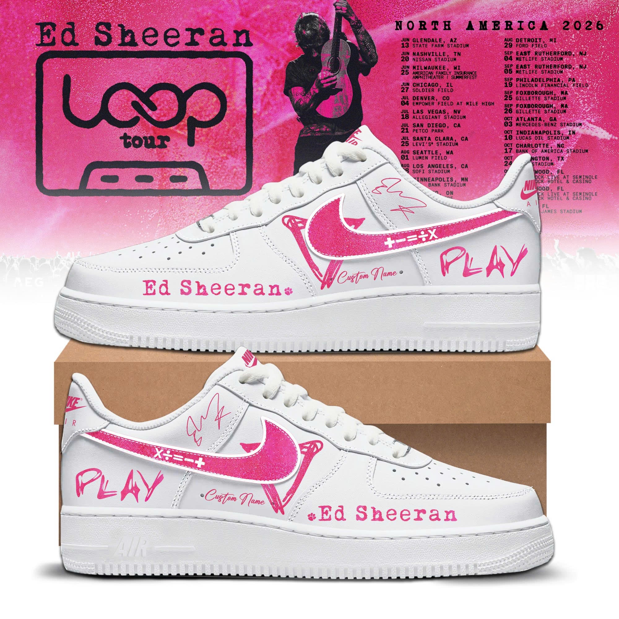 _Ed Sheeran Loop Tour 2026 Limited Edition AF1 Sneake